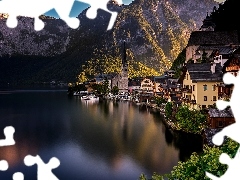 Miasteczko, Austria, Hallstatt, GĂłry, KoĹciĂłĹ, D