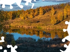 WzgĂłrze, JesieĹ, Las, PoĹźĂłĹkĹe, Jezioro, O