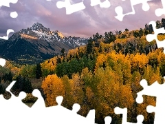 Kolorado, Stany Zjednoczone, Mount Sneffels, JesieĹ, Chmu