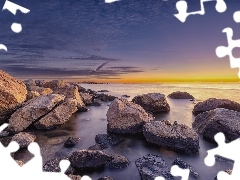 Hammonasset Beach, Plaża, Stany Zjednoczone, Kamienie, Conn