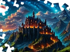 Zamek, Planety, Fantasy, Góry
