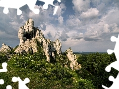 Niebo, Zieleń, Skały