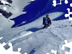 zima, śnieg, Snowbording, deska