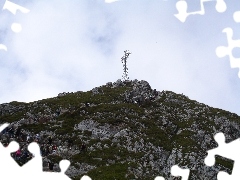 Giewont, Turyści, Krzyż
