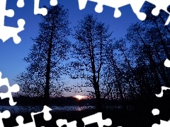 Słońca, Drzewa, Zachód