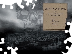 miasto , czaszka, Apocalyptica