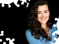 Niebieski, Sweterek, Cote De Pablo