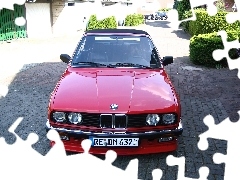 czerwona, E30, przód