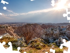 Stany Zjednoczone, Park Narodowy Badlands, Skały, Stan Dakota Południowa