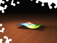 Deski, 3D, Logo, Windows