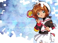 kij, napisy, Cardcaptor Sakura, różdżka, postać