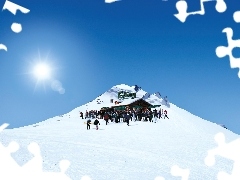 Śnieg, Góry, Piwo, Calsberg