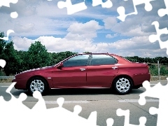 Alfa Romeo 166, Lewy Profil, Bordowa