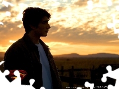 płot, zachód, Superman Returns, smutny, Brandon Routh