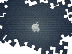 Metal, Szary, Apple, Logo