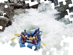 wiosła, rzeka, Rafting, spływ