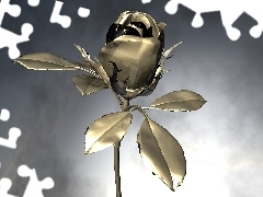 Róża, 3D, Złota