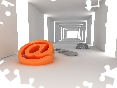 małpa, hol, 3D, Wektorowa