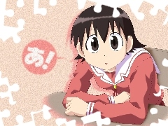 napis, oczy, Azumanga Daioh, postać