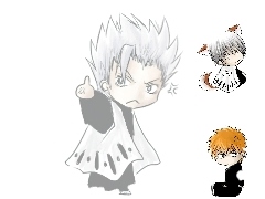 Postacie, Gin, Hitsugaya, Kurosaki