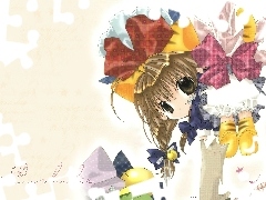 dziewczyna, oczy, Digi Charat