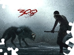człowiek, wilk, 300, zima