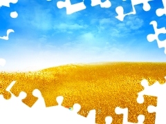 Windows 8, Niebo, Łany, Logo, Zboża
