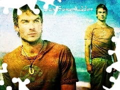 koszulka, podarta, Filmy Lost, Ian Somerhalder