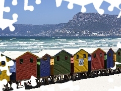 Muizenberg, Plaża, Domki, Plażowe