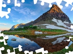 Śnieg, Widok, Góra