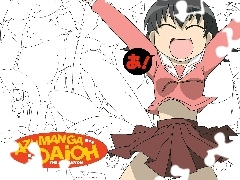 dziewczyna, logo, Azumanga Daioh, napisy
