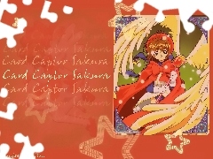 napisy, karta, Cardcaptor Sakura, gwiazda, postać