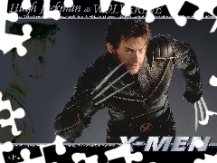 x-men, czarna kurtka, Hugh Jackman