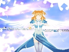 kobieta, suknia, Chrono Crusade