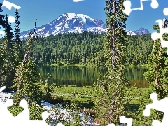 Góry, Odbicie, Jezioro. Las