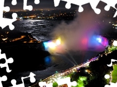 Niagara, Nocą, Wodospad