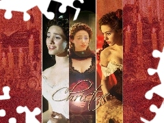 Emmy Rossum, świeczki, Phantom Of The Opera, smutna, loki