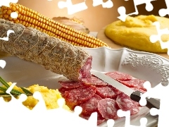 Polenta, Kukurydza, Kiełbasa
