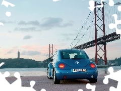 Nabrzeże, Most, Niebieski New Beetle