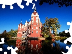 Par Mużakowski, Niemcy, Pałac Pucklera, Jezioro, Bad Muskau